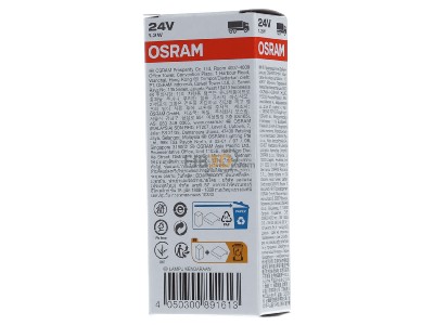 Back view Osram 2741MF Vehicle lamp 24V B8.5d 
