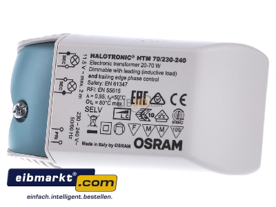 Frontansicht Osram HTM 70/230-240 Halotronic-Trafo 20-70W 230/240V 