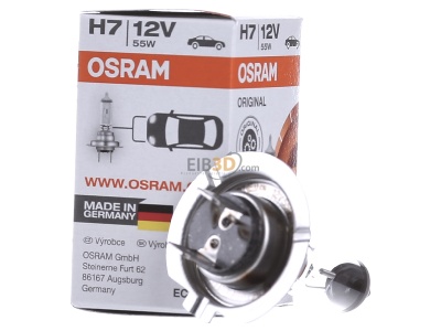 Ansicht links Osram 64210 Scheinwerferlampe 55W 12V PX26d 