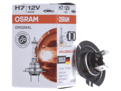 Back view Osram 64210 Vehicle lamp 1 filament(s) 12V PX26d H7 
