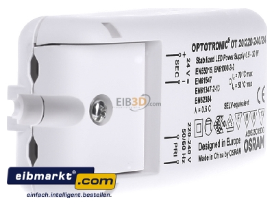 View on the left LEDVANCE OT 20/220-240/24 UNV LED driver
