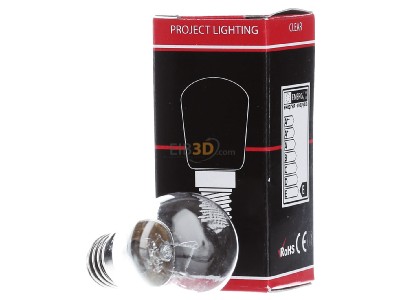 Frontansicht Scharnberger+Has. 40108 Birnenlampe 26x57mm E14 42-48V 25W 