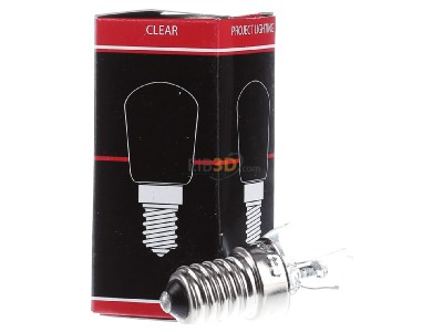Ansicht links Scharnberger+Has. 40108 Birnenlampe 26x57mm E14 42-48V 25W 