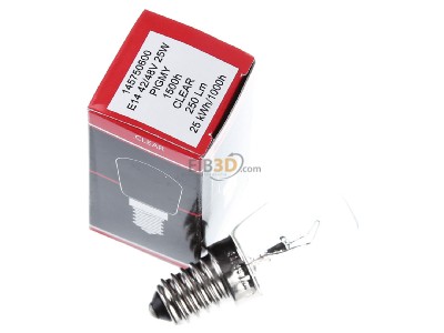 Ansicht oben links Scharnberger+Has. 40108 Birnenlampe 26x57mm E14 42-48V 25W 