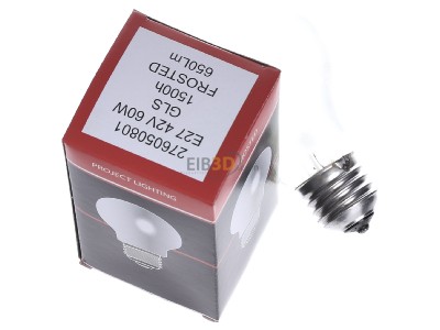 Ansicht oben hinten Scharnberger+Has. 40724 Glhlampe B60x105mm E27 42V 60W matt 
