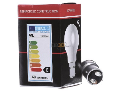 Ansicht hinten Scharnberger+Has. 40656 Glhlampe B60x105mm Ba22d 240V 60W matt 