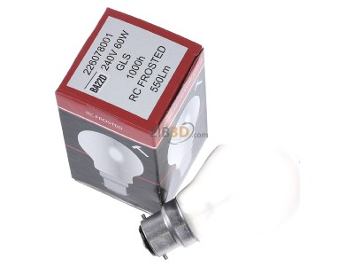 Ansicht oben links Scharnberger+Has. 40656 Glhlampe B60x105mm Ba22d 240V 60W matt 