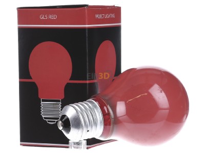 Ansicht links Scharnberger+Has. 40245 Glhlampe B60x105mm E27 230V 25W rot 