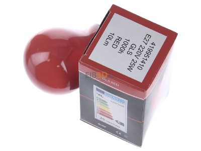 Ansicht oben rechts Scharnberger+Has. 40245 Glhlampe B60x105mm E27 230V 25W rot 