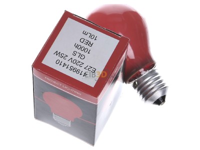 Ansicht oben hinten Scharnberger+Has. 40245 Glhlampe B60x105mm E27 230V 25W rot 