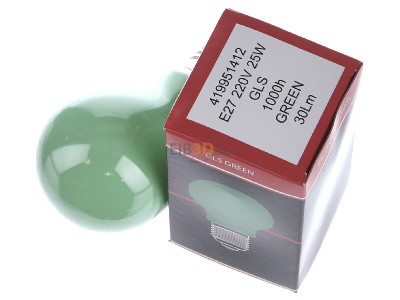 Ansicht oben rechts Scharnberger+Has. 40246 Glhlampe B60x105mm E27 230V 25W grn 