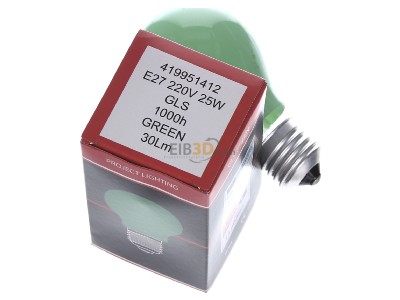 Ansicht oben hinten Scharnberger+Has. 40246 Glhlampe B60x105mm E27 230V 25W grn 