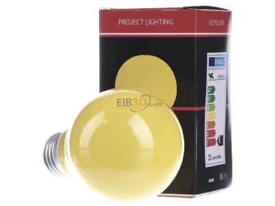 Frontansicht Scharnberger+Has. 40247 Glhlampe B60x105mm E27 230V 25W gelb 