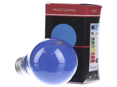 Frontansicht Scharnberger+Has. 40248 Glhlampe B60x105mm E27 230V 25W blau 