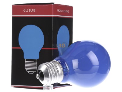 Ansicht links Scharnberger+Has. 40248 Glhlampe B60x105mm E27 230V 25W blau 