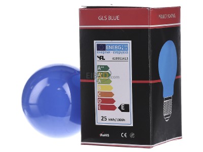 Ansicht rechts Scharnberger+Has. 40248 Glhlampe B60x105mm E27 230V 25W blau 