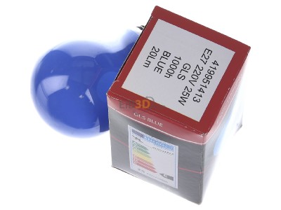 Ansicht oben rechts Scharnberger+Has. 40248 Glhlampe B60x105mm E27 230V 25W blau 