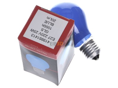 Ansicht oben hinten Scharnberger+Has. 40248 Glhlampe B60x105mm E27 230V 25W blau 