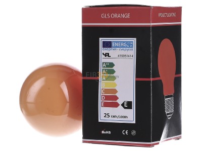 Ansicht rechts Scharnberger+Has. 40249 Glhlampe B60x105mm E27 230V 25W orange 