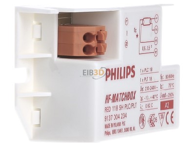 View on the left Philips Licht HF-M RED 118 SH Electronic ballast 1x18W 
