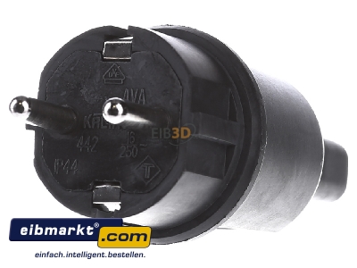 Frontansicht Houben 990021 Schuko-Stecker f. Illu-Fsg Gummi 