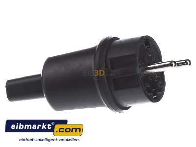 Ansicht links Houben 990021 Schuko-Stecker f. Illu-Fsg Gummi 