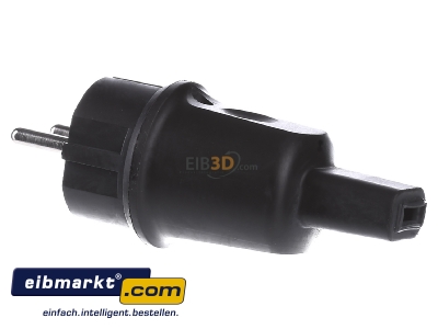 Ansicht rechts Houben 990021 Schuko-Stecker f. Illu-Fsg Gummi 