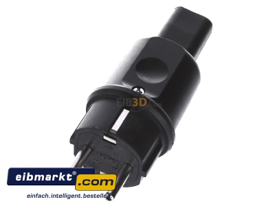 Ansicht oben vorne Houben 990021 Schuko-Stecker f. Illu-Fsg Gummi 