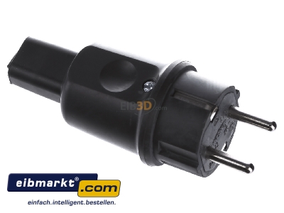 Ansicht oben links Houben 990021 Schuko-Stecker f. Illu-Fsg Gummi 