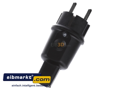 Ansicht oben hinten Houben 990021 Schuko-Stecker f. Illu-Fsg Gummi 