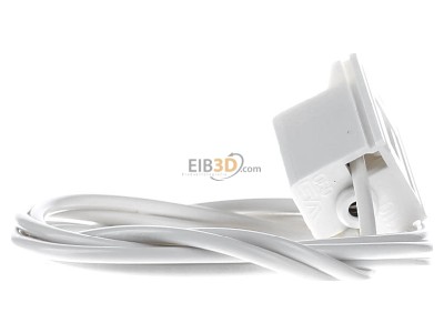 Back view Houben 107536 Socket W4.3 white, mounting, L6-13W/7mm, 
