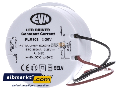Front view EVN Elektro PLR 108 LED driver
