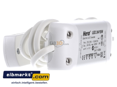 Ansicht links Hera 20604001101 LED Trafo 24V/15W 