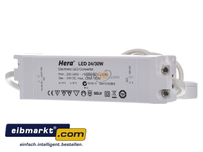 Frontansicht Hera 20604001201 LED-Trafo 24V/30W 12fach Vert. 