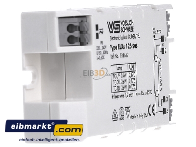 Ansicht links Houben 188667 E-Vorschaltgert 1x24W TC-F/-L 