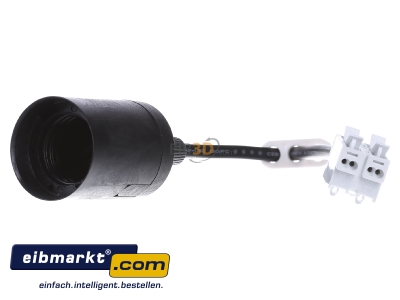 Frontansicht Houben 537300 Baupendel E27 m.Steckkl. Kunst.sw 150mm Kabel 