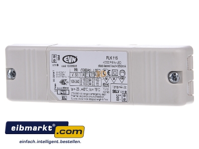 Frontansicht EVN Elektro PLK 115 LED-Konverter 350mA 1-15W 