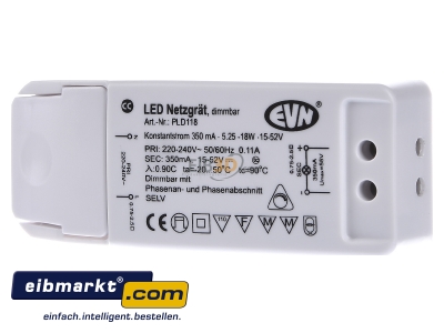 Front view EVN Lichttechnik PLD118 LED driver
