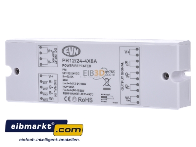 Frontansicht EVN Elektro PR12/24-4x8A Power-Repeater 12V / 24V DC 