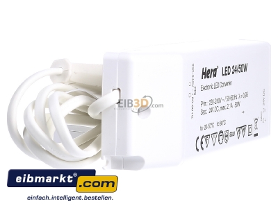 Ansicht links Hera 20604003101 LED-Trafo 24V/50W 