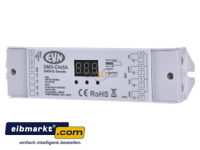 Frontansicht EVN Elektro DMX-C4x5A DMX Controller RGB+W 