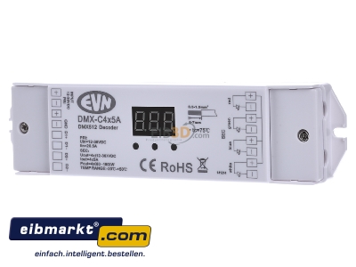 Front view EVN Elektro DMX-C4x5A LED driver
