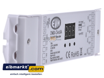 Ansicht links EVN Elektro DMX-C4x5A DMX Controller RGB+W 