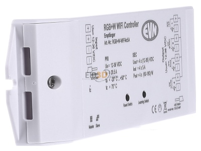 View on the left EVN RGB+W-WIFI4x5A System component for lighting control 
