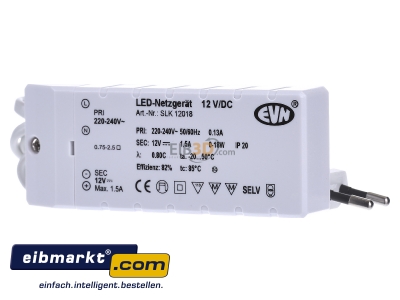 Frontansicht EVN Elektro SLK 120 18 LED-Netzgert 12VDC 1-18 Watt 