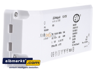 Ansicht links EVN Lichttechnik SLK 120 50 LED-Netzgert 12VDC 1-50 Watt 
