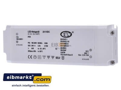 Front view EVN Elektro SLK 240 75 LED driver
