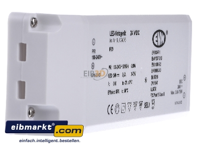 View on the left EVN Elektro SLK 240 75 LED driver
