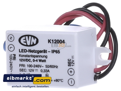 Frontansicht EVN Elektro K 12004 LED-Netzgert 12VDC 0,1-4W IP65 