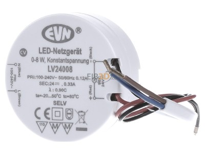 Frontansicht EVN LV 24008 LED-Netzgert 24VDC 0,1-8W rund 